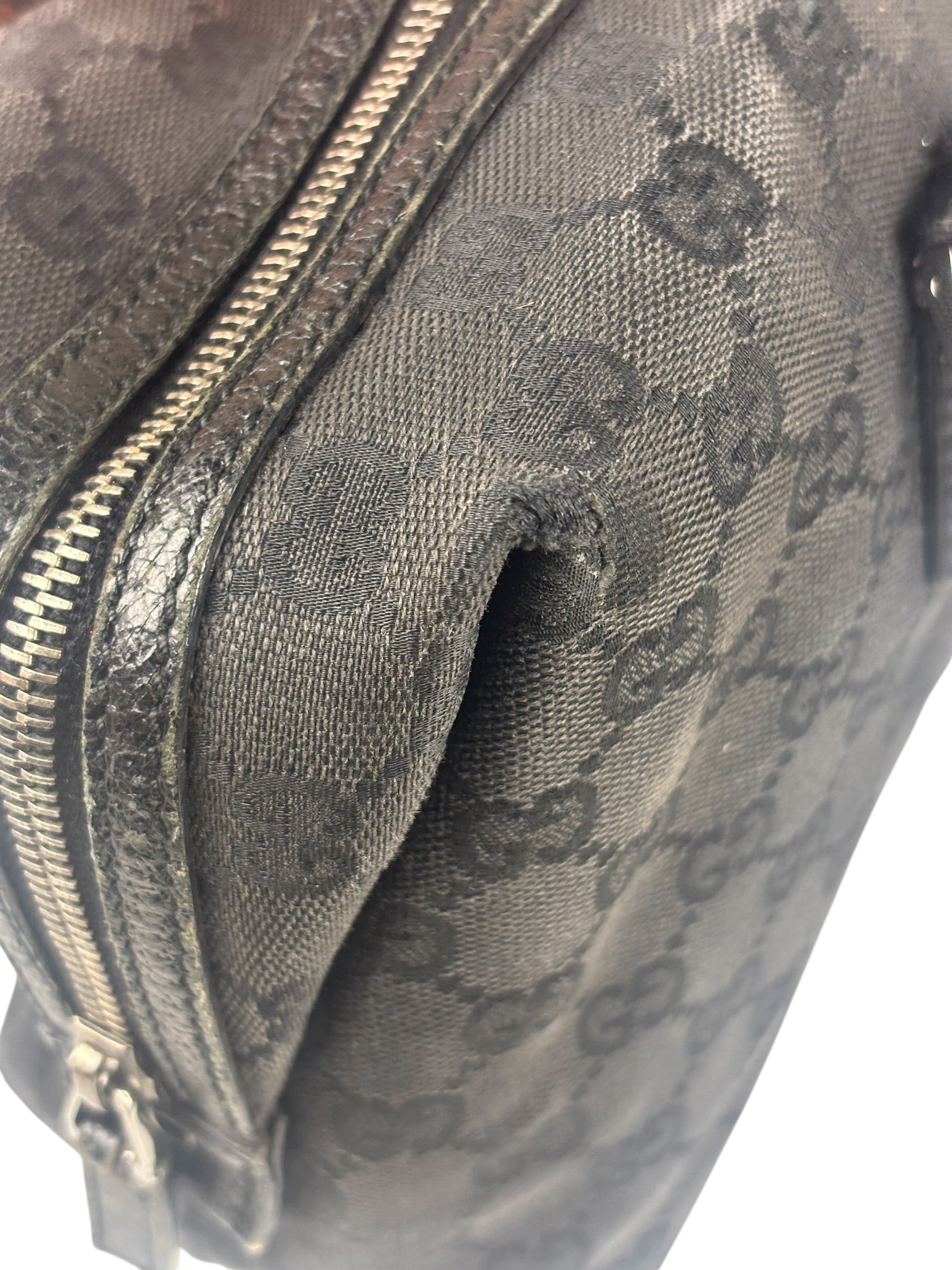 Gucci Black GG Canvas Monogram Hand Bag