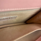 Chanel Pink Quilted Leather Pearl Chain Flap Bag 2019