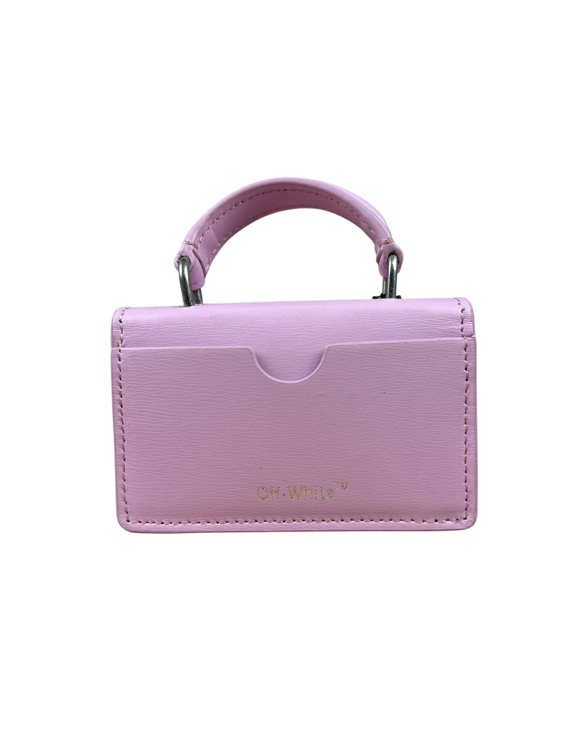 Off-White Purple Leather Micro Jitney 0.5 Two-Way Bag