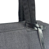 Prada Vintage Dark Grey Canvas Tote Bag