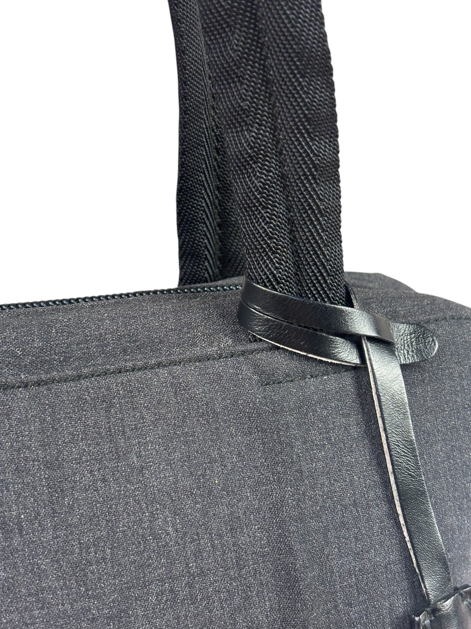 Prada Vintage Dark Grey Canvas Tote Bag