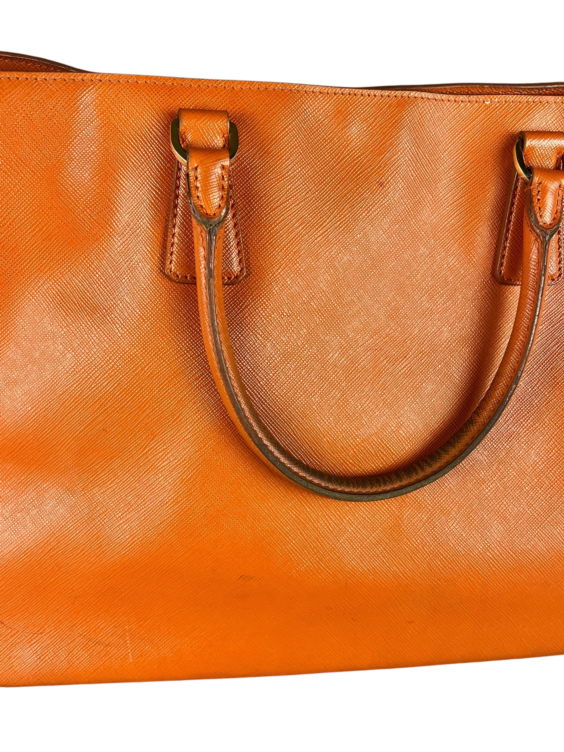 Prada Saffiano Lux Tote Orange
