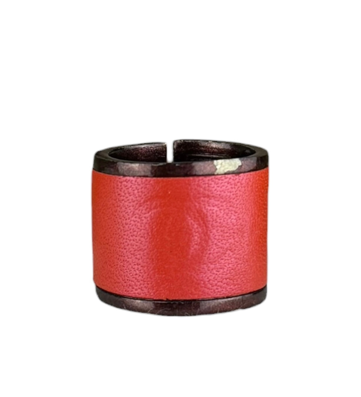 Chanel Paris Red Leather Wrap Ring