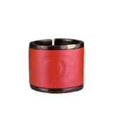 Chanel Paris Red Leather Wrap Ring