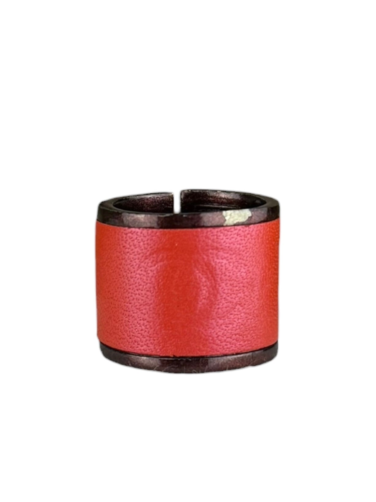 Chanel Paris Red Leather Wrap Ring