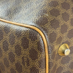Celine Vintage Brown Coated Macadam Boston Handbag