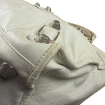 Balenciaga White Leather Giant 21 City Shoulder Bag