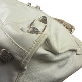 Balenciaga White Leather Giant 21 City Shoulder Bag