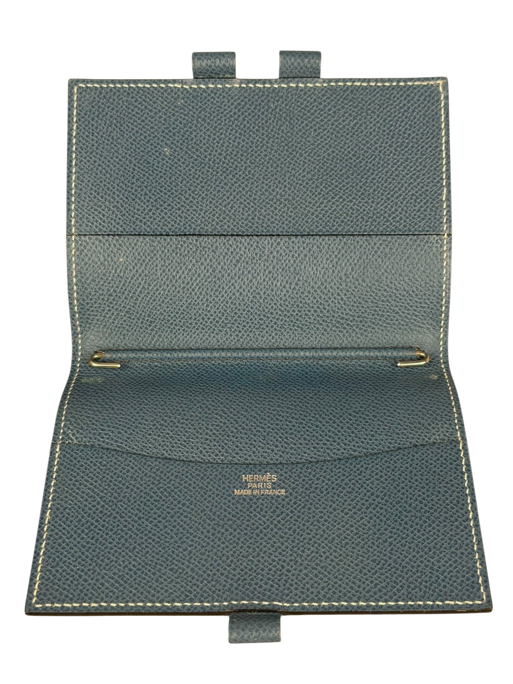 Hermes Blue Jean Leather Agenda Mini Cover