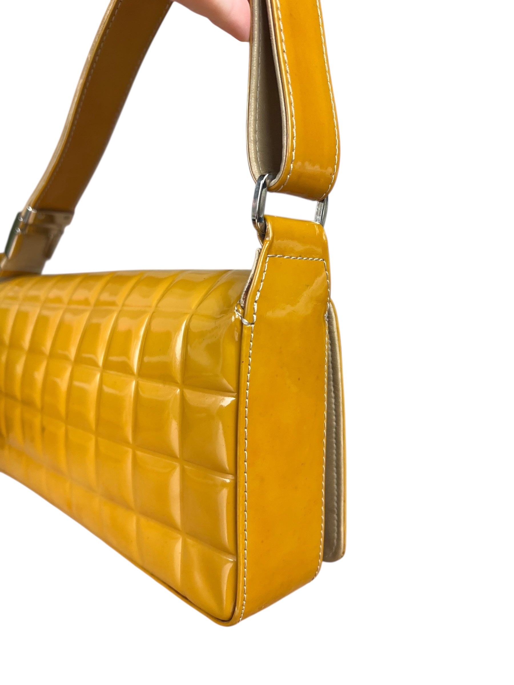 Chanel Vintage East West Patent Flap Bag