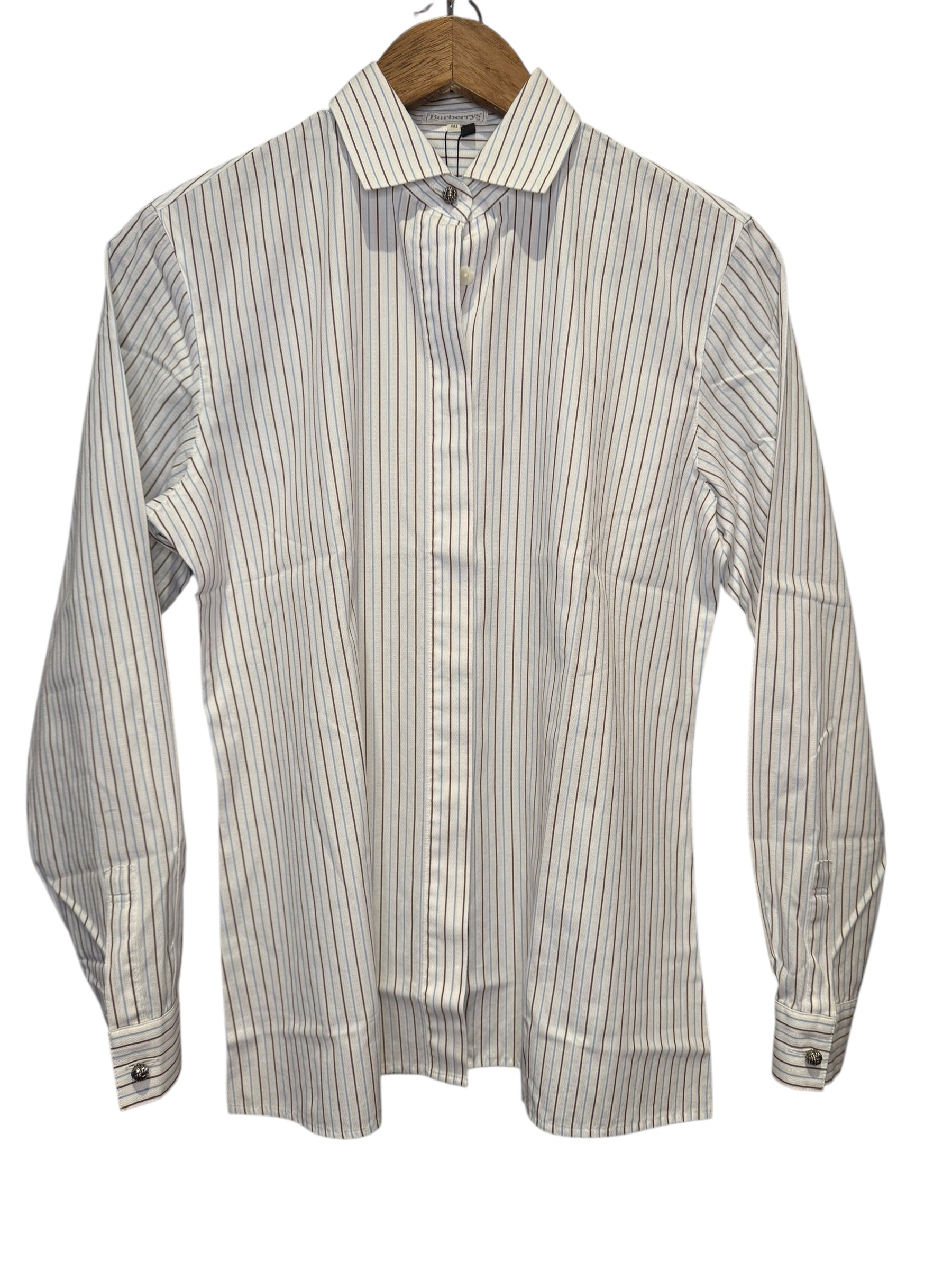 Burberry Button Up Stripped Top
