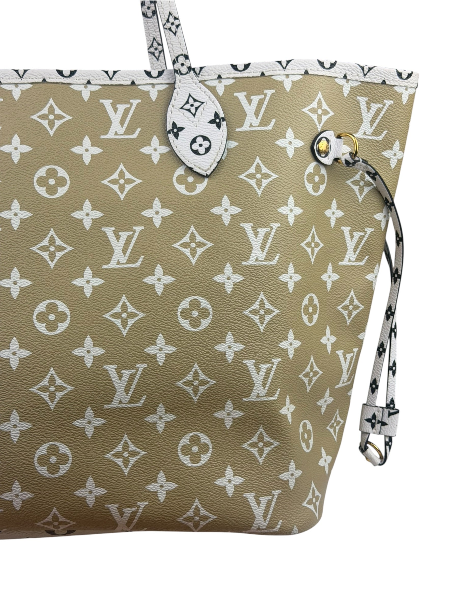 Louis Vuitton Olive Green/Beige Monogram Giant Neverfull MM