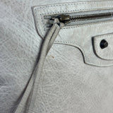 Balenciaga Grey Lambskin Day Moto Hobo Bag