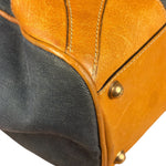 Gucci Vintage Denim Leather Trim Jackie Shoulder Bag