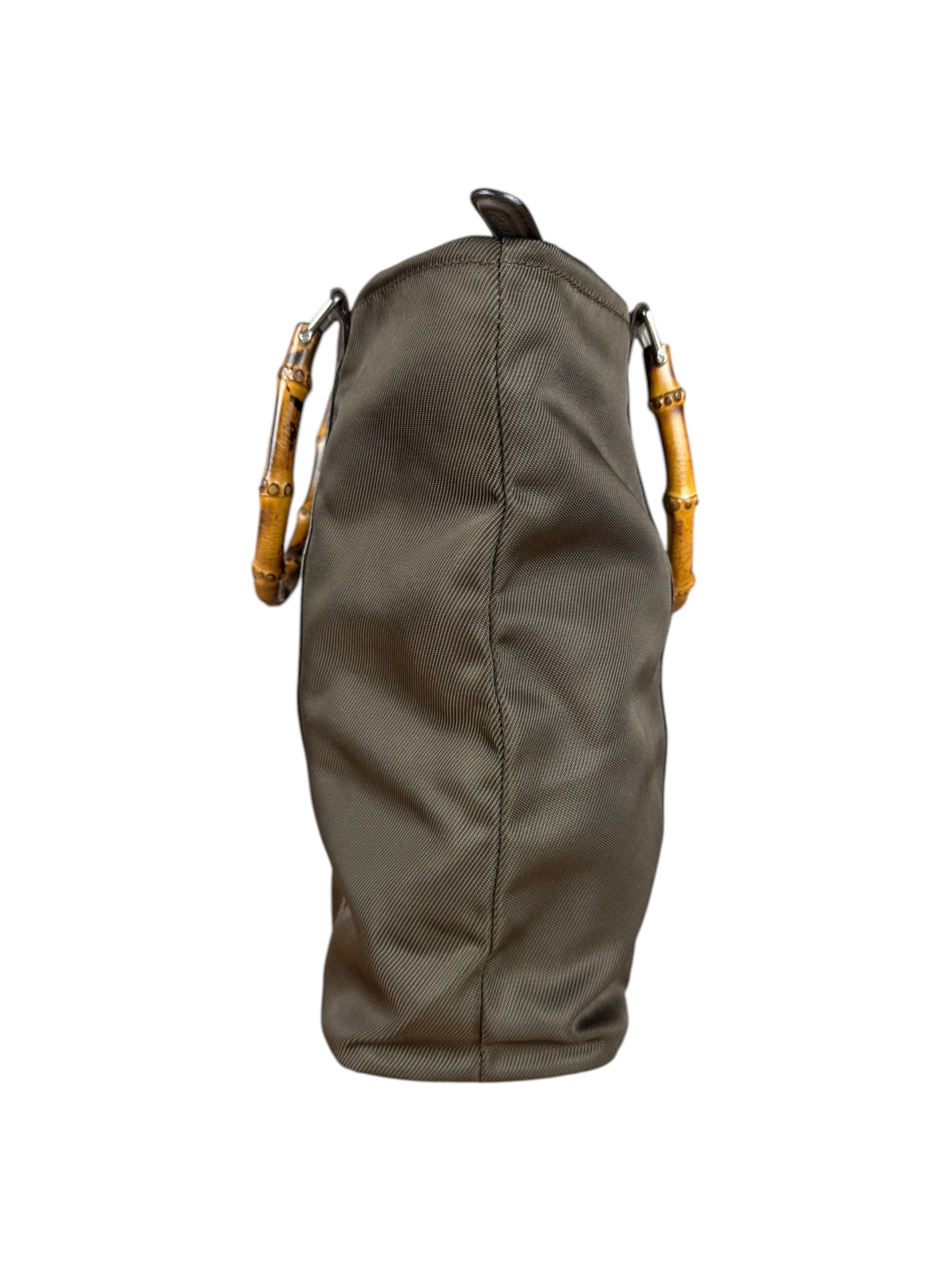 Gucci Nylon Bamboo Top Handle Bag