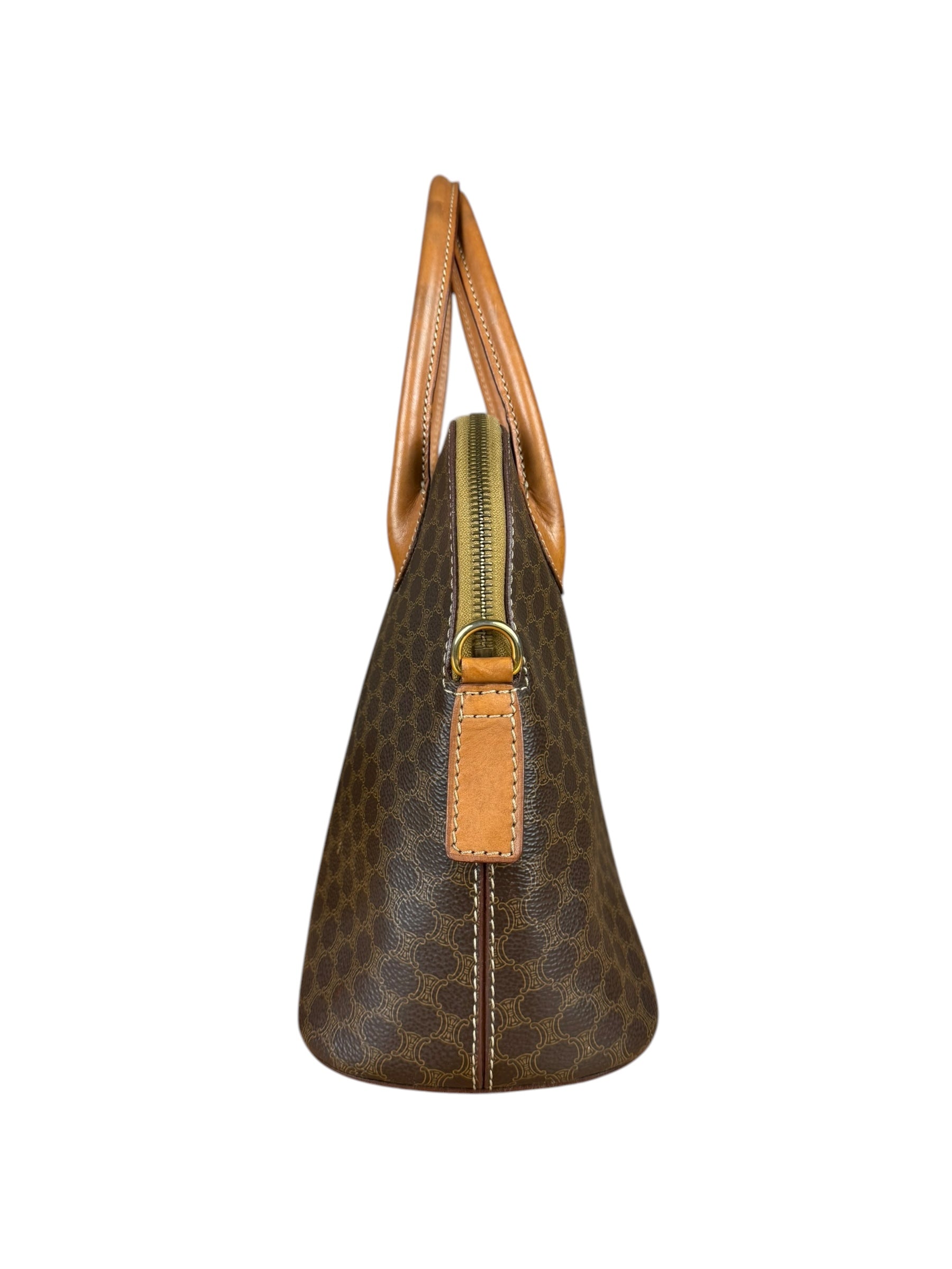 Celine Vintage Macadam Canvas Top Handle Bag