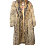 Vintage Brown Raccoon Full Length Fur Coat