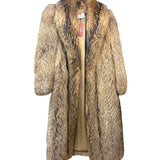 Vintage Brown Raccoon Full Length Fur Coat