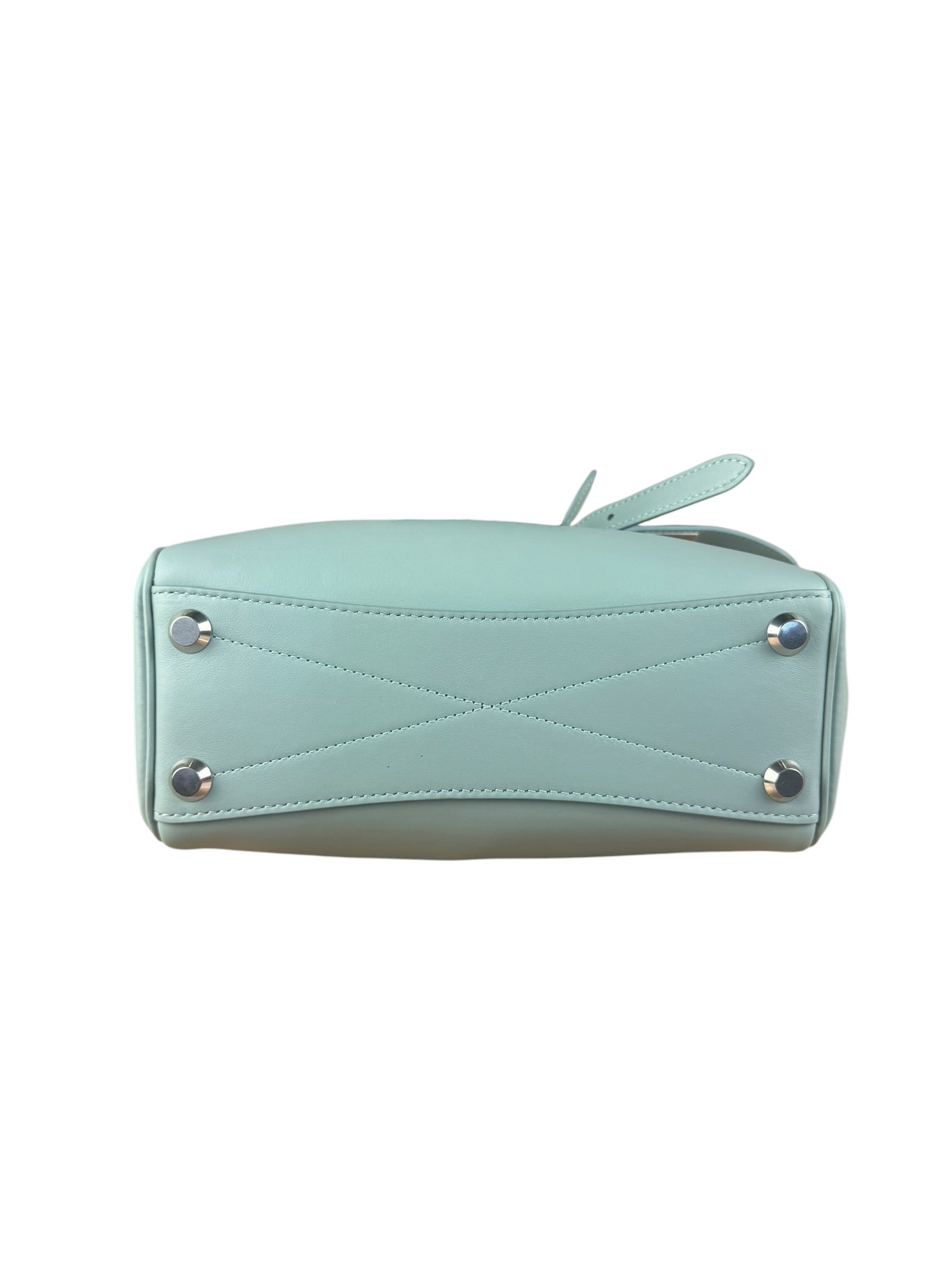 Balenciaga Blue Leather Mini Bel Air Carry All Two-Way Bag