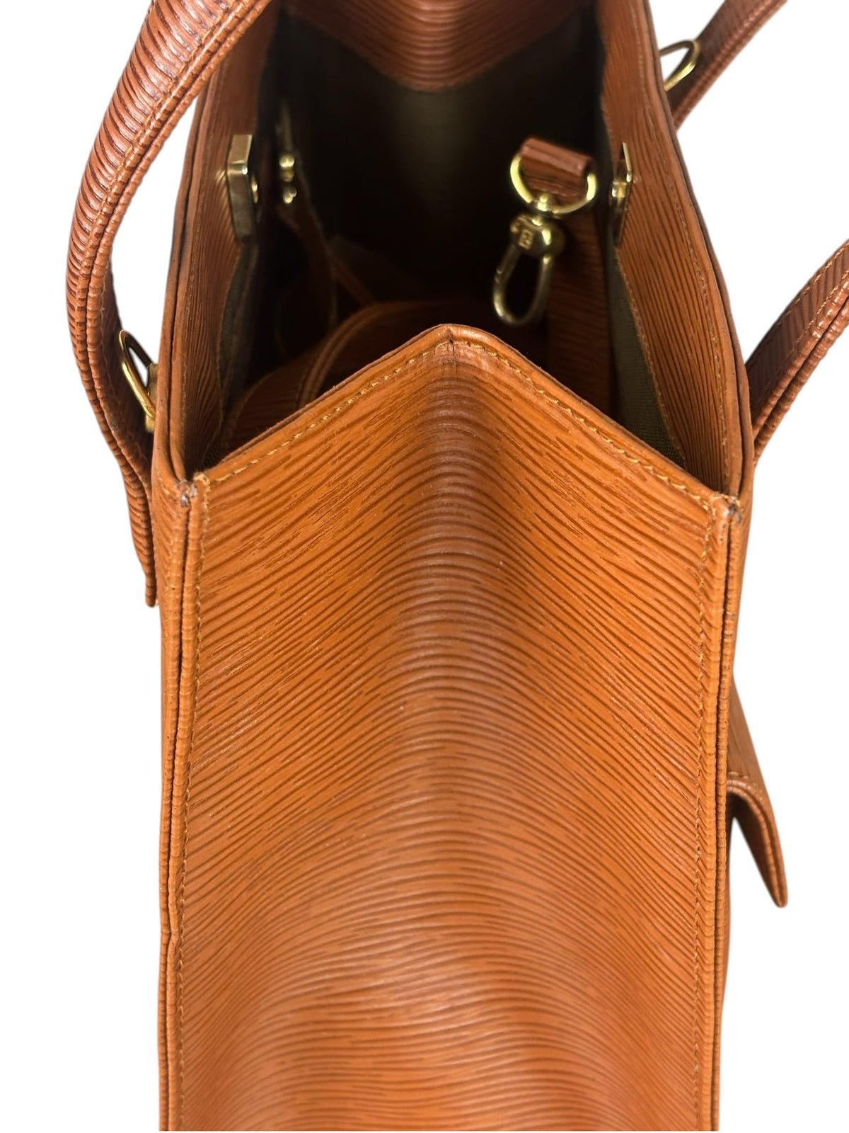 Fendi Clay Brown Epi Leather Monceau Two-Way Bag