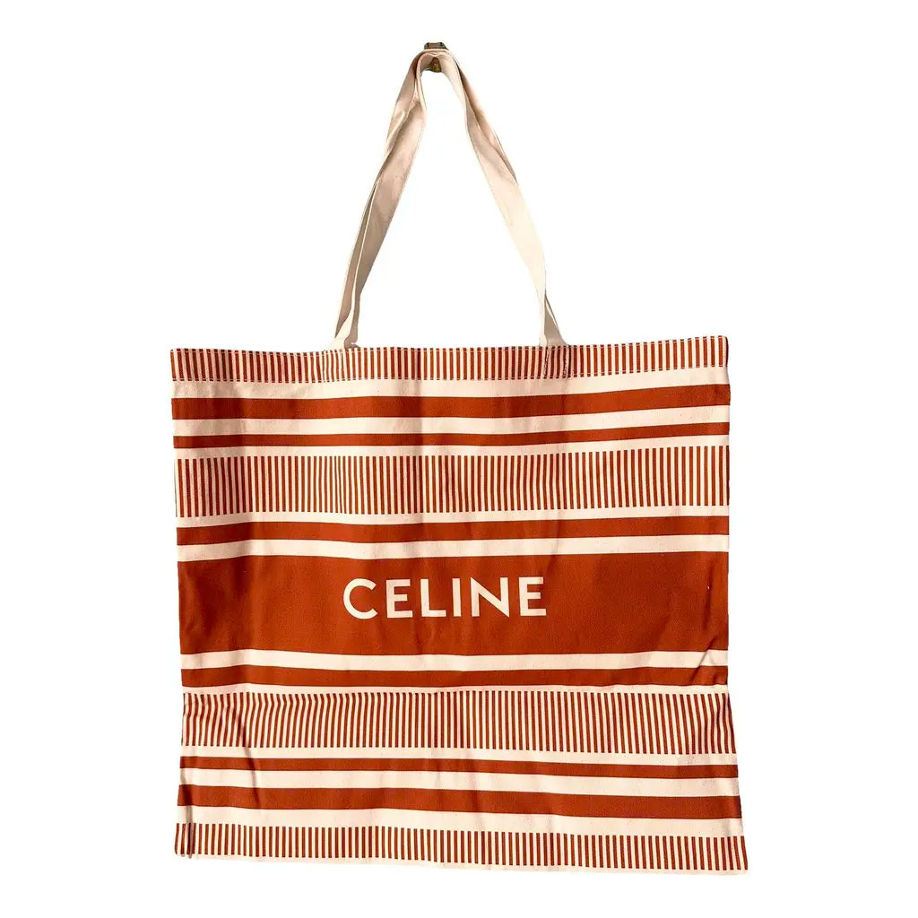 Celine Beauty Striped Canvas Tote