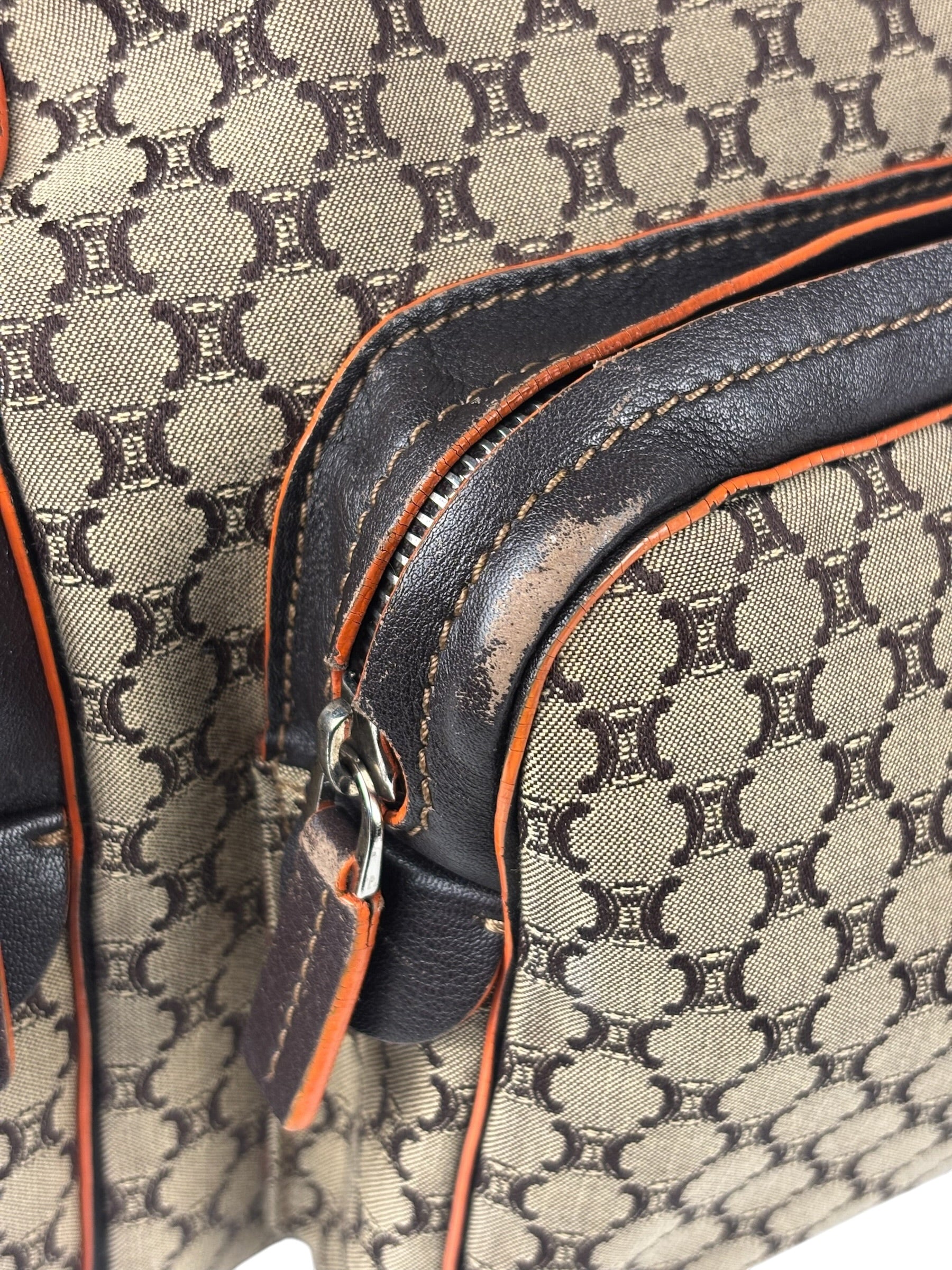 Celine Vintage Canvas Macadam Messenger Bag
