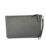 Prada Grey Saffiano Leather Pouch