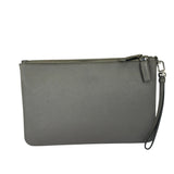 Prada Grey Saffiano Leather Pouch