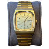 Seiko Day-Date Champagne Stick Dial Gold Plated