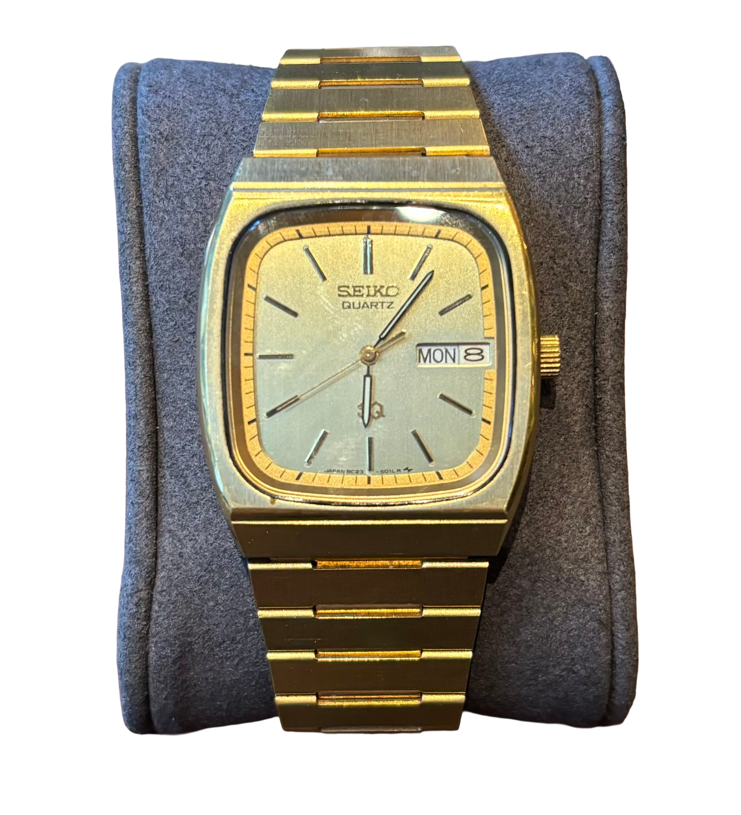Seiko Day-Date Champagne Stick Dial Gold Plated
