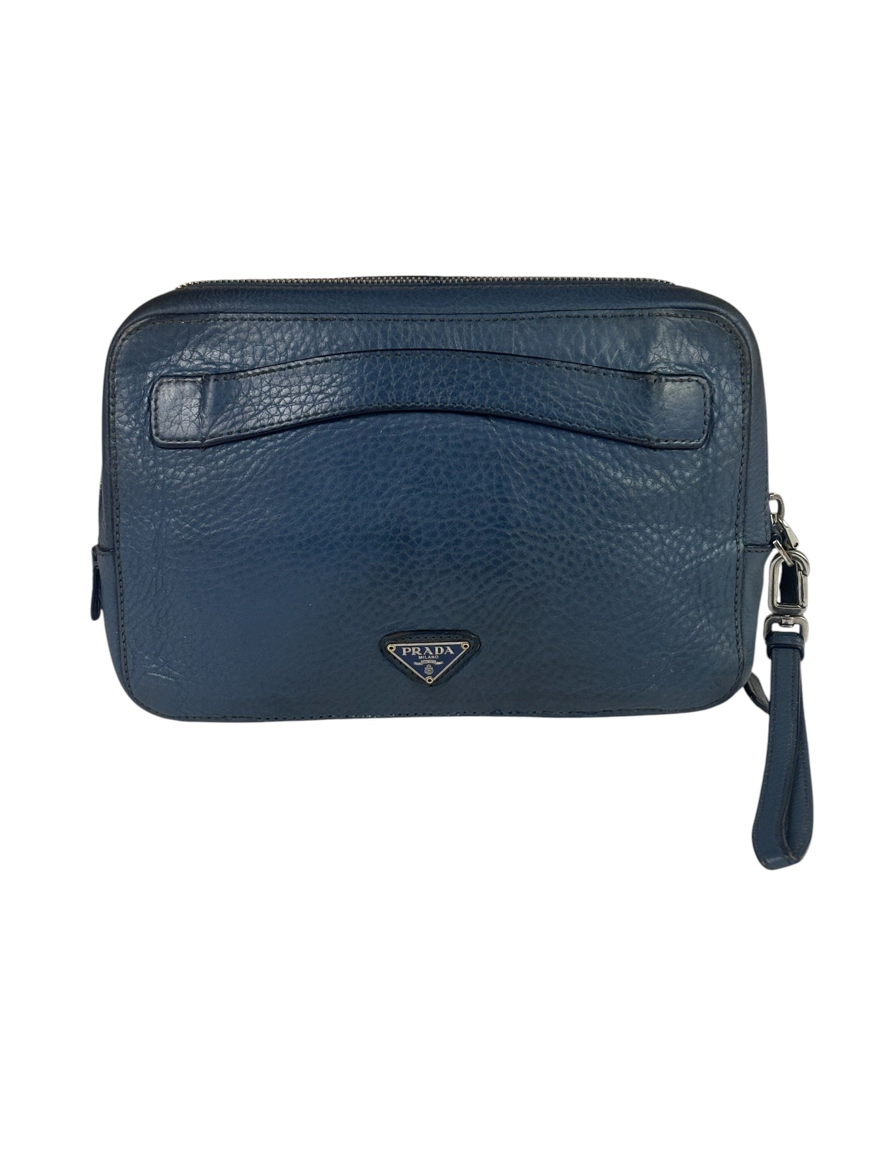 Prada Navy Blue Leather Camera Bag