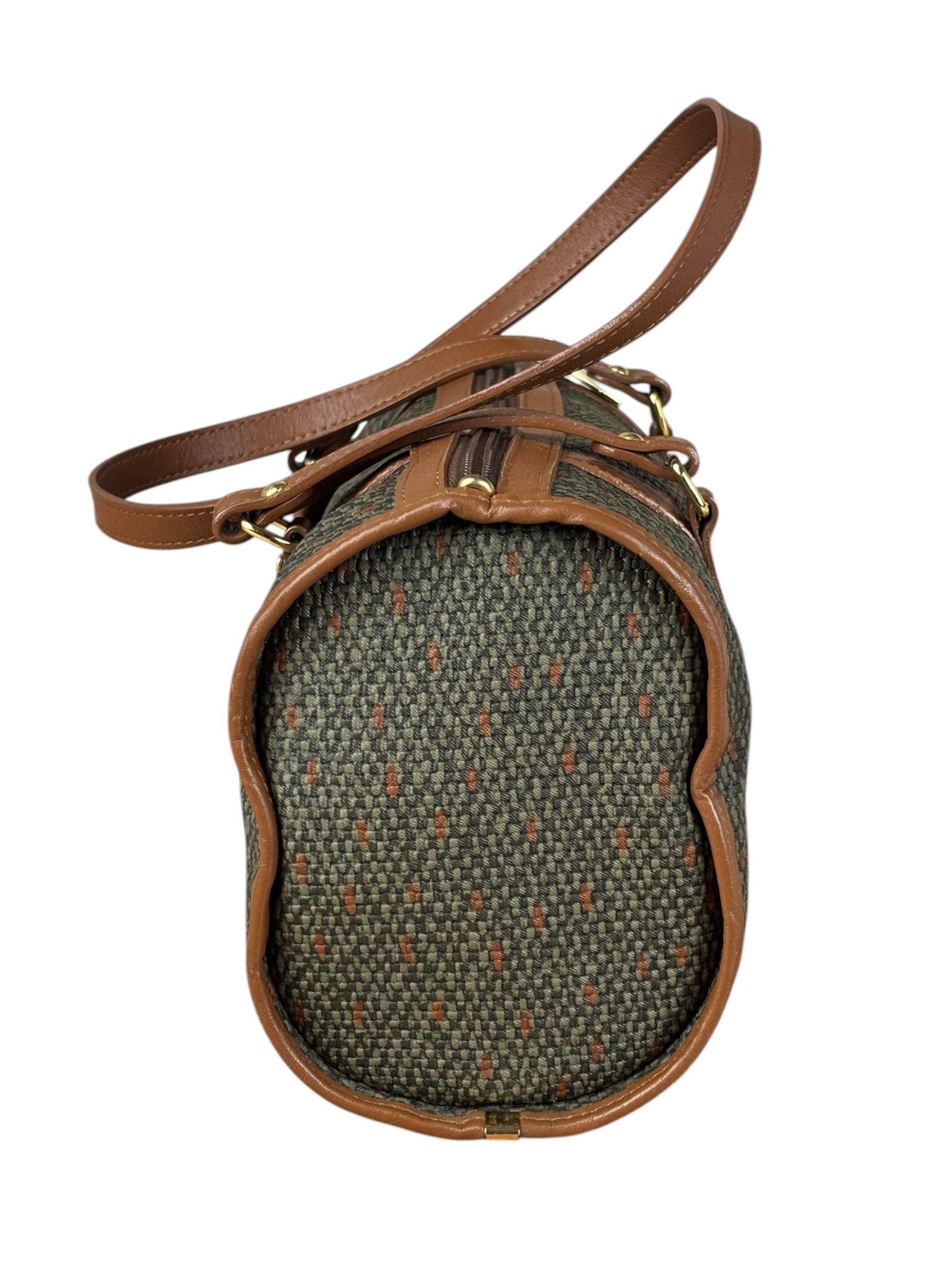 Yves Saint Laurent Vintage Brown Leather Woven Hand Bag