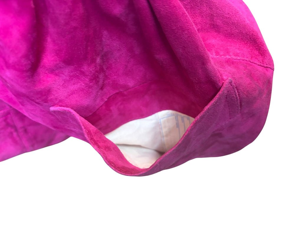 Valentino Magenta Suede Long Coat