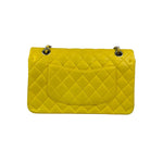 Chanel Yellow Quilted Lambskin Double Flap Bag 2009