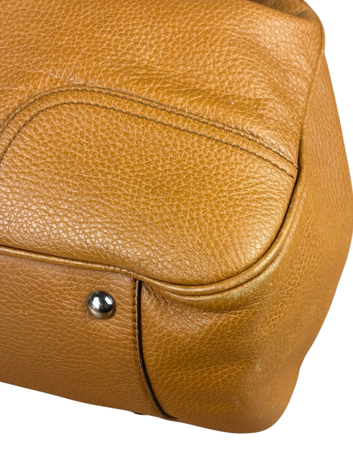 Gucci Brown Leather Sherry Line  Large Tote Bag