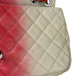 Chanel Quilted Caviar Ivory/Pink Ombre Jumbo Flap 2013