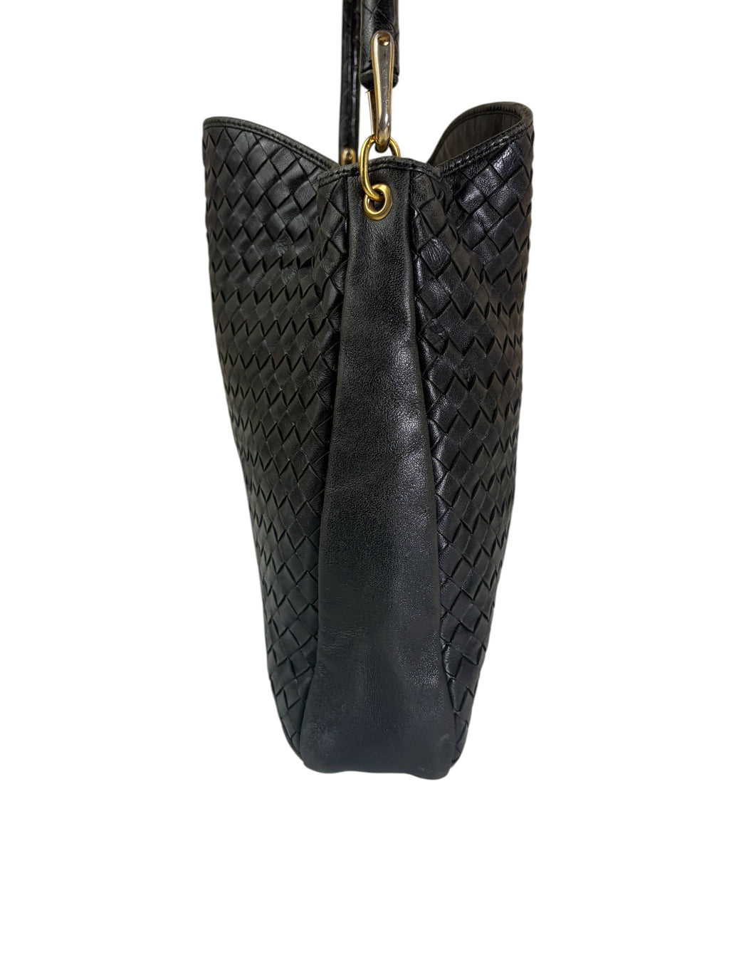 Bottega Veneta Black Intrecciato Hobo Bag