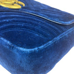 Gucci GG Blue Velvet Marmont Shoulder Bag