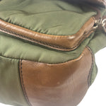 Prada Vintage Green Nylon/Leather Crossbody Bag