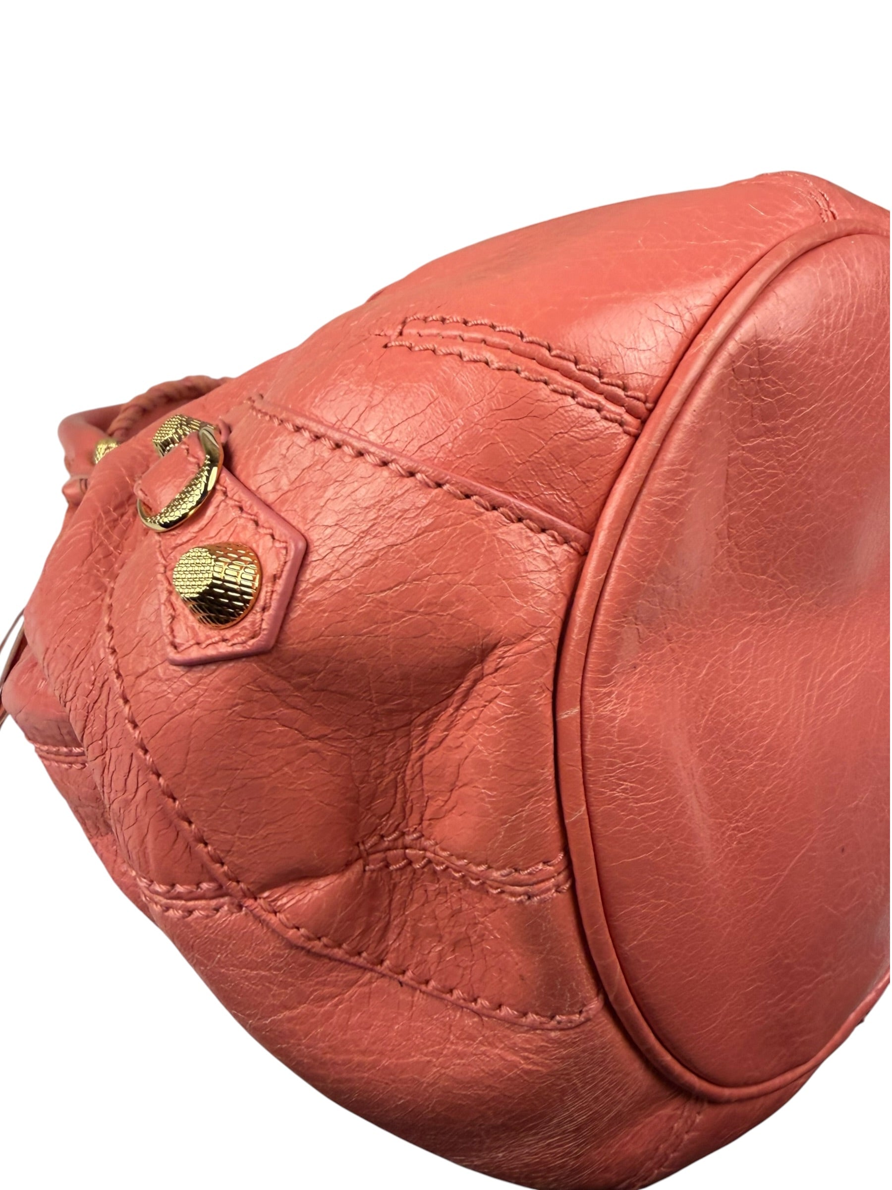 Balenciaga Pink Leather Agneau Small 21 Two-Way Bag