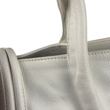 Burberry White Leather Bamboo Cinch Tote