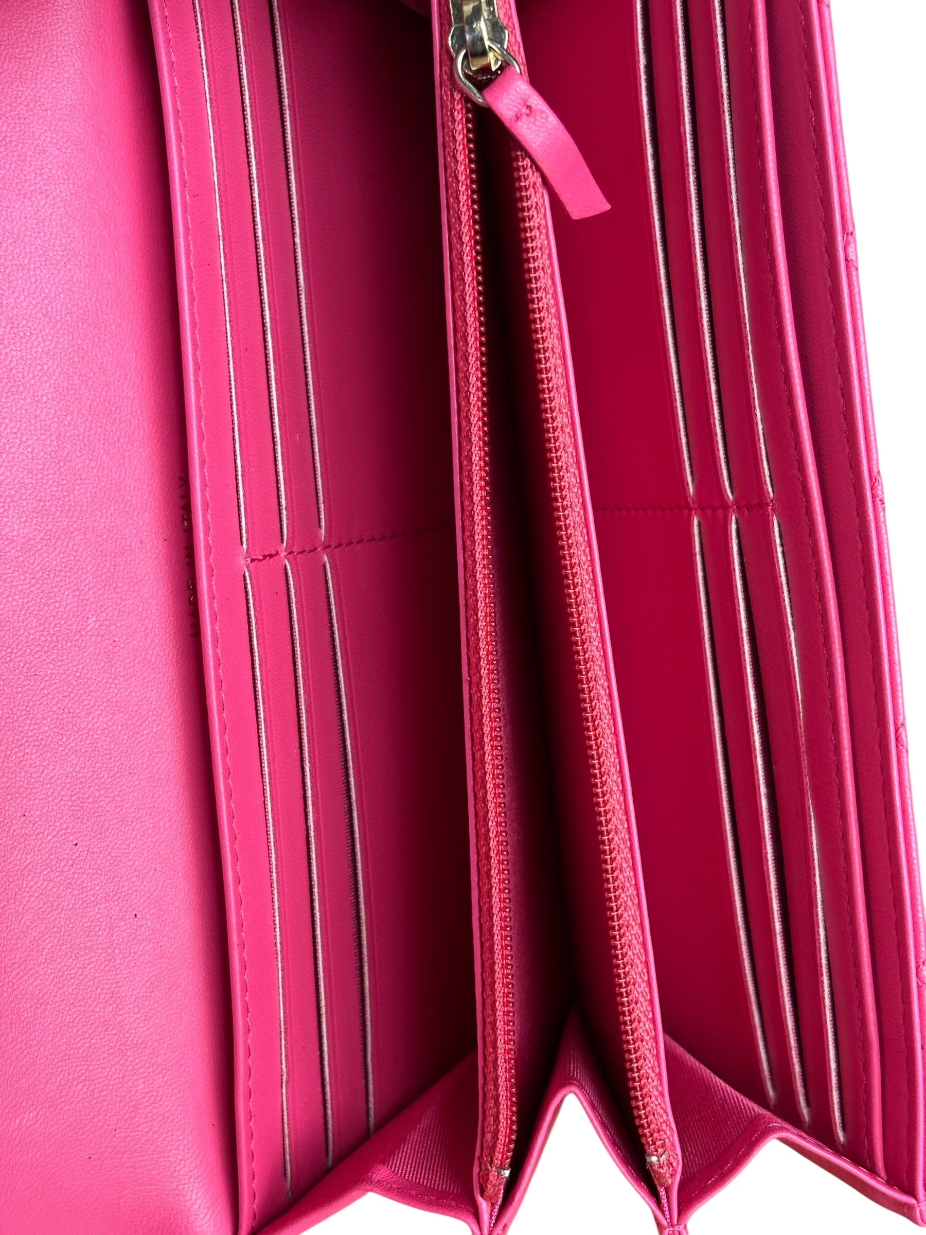 Chanel Pink Quilted Boy Wallet