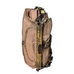 Prada Soft Dusty Rose Tessuto Nylon Snakeskin Trim Multi-Pocket Shoulder Bag