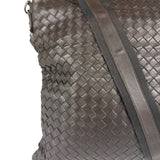 Bottega Veneta Brown Leather Woven Intrecciato Crossbody Bag