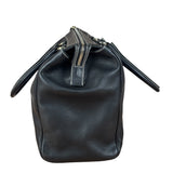 Salvatore Ferragamo Vintage Black Pebbled Leather Tote Bag