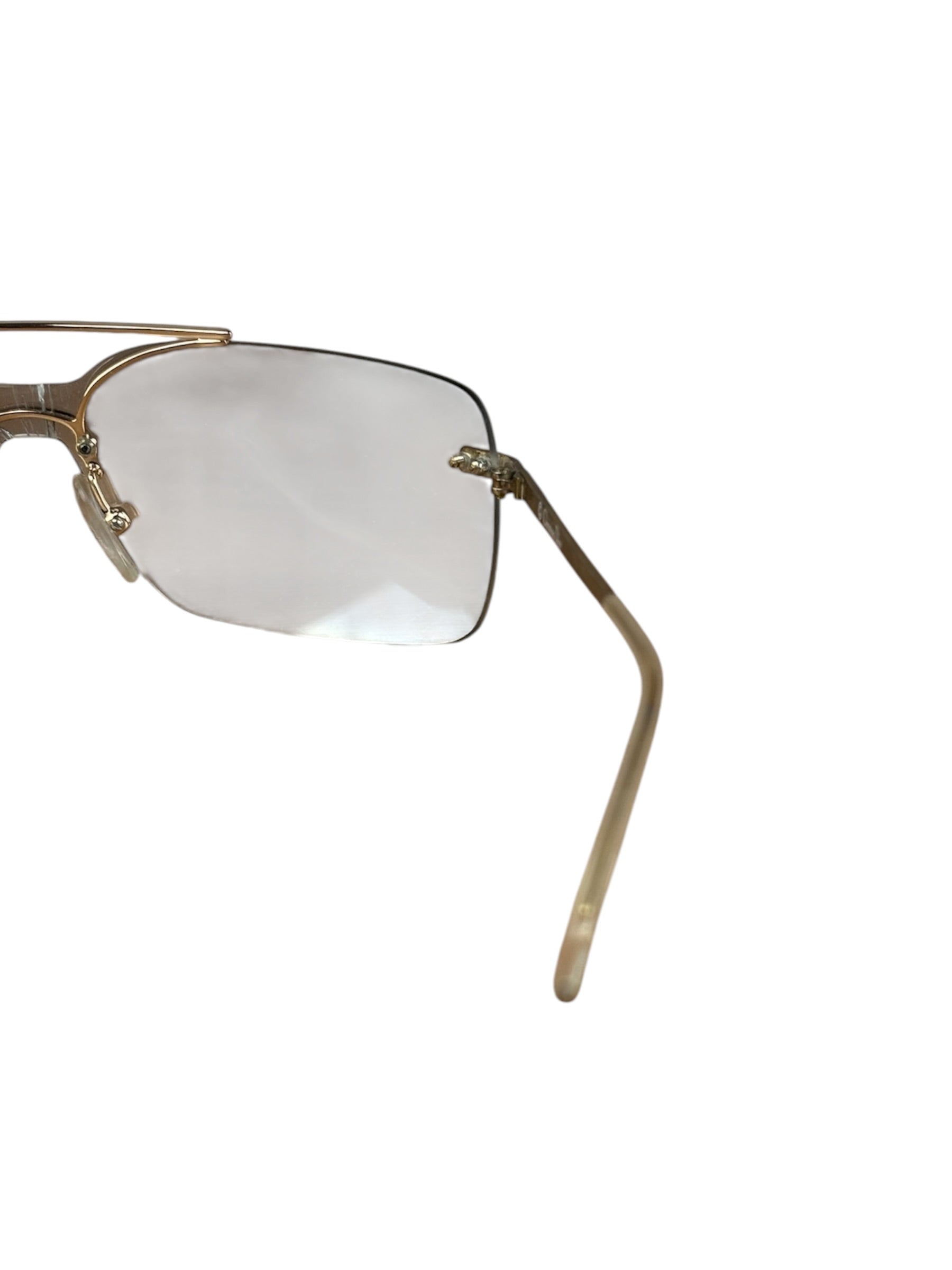 Christian Dior Vintage Gold Tone Frameless Tinted Glasses