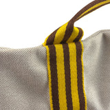 Hermes Beige Ècru Cotton Stripped Toile Fourre-Tout Briefcase