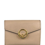 Fendi F Nude Pink Micro Trifold Wallet