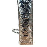 Chanel Metallic Silver Patent Leather Lucky Symbols Embossed Pochette 2007