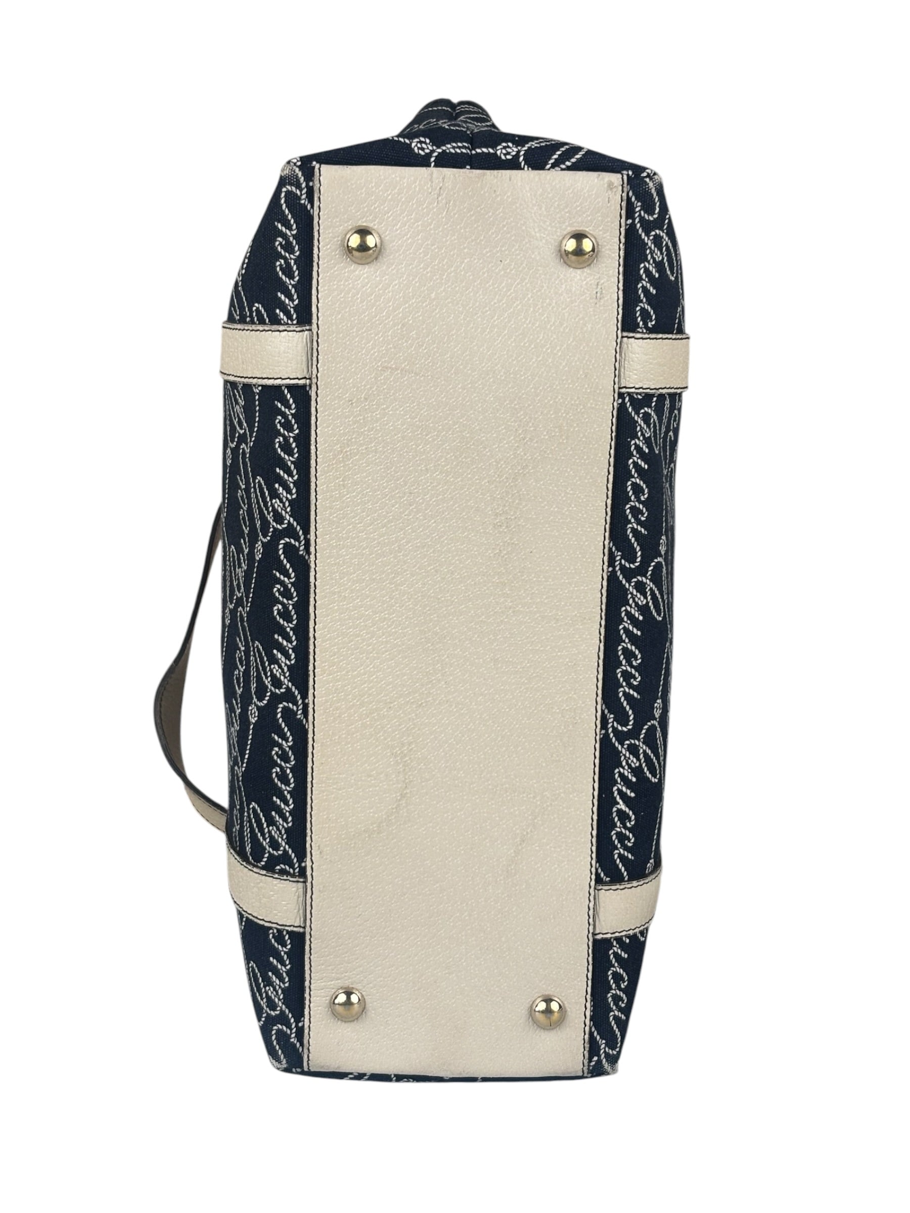 Gucci Western Logo Denim Abbey Zip Tote